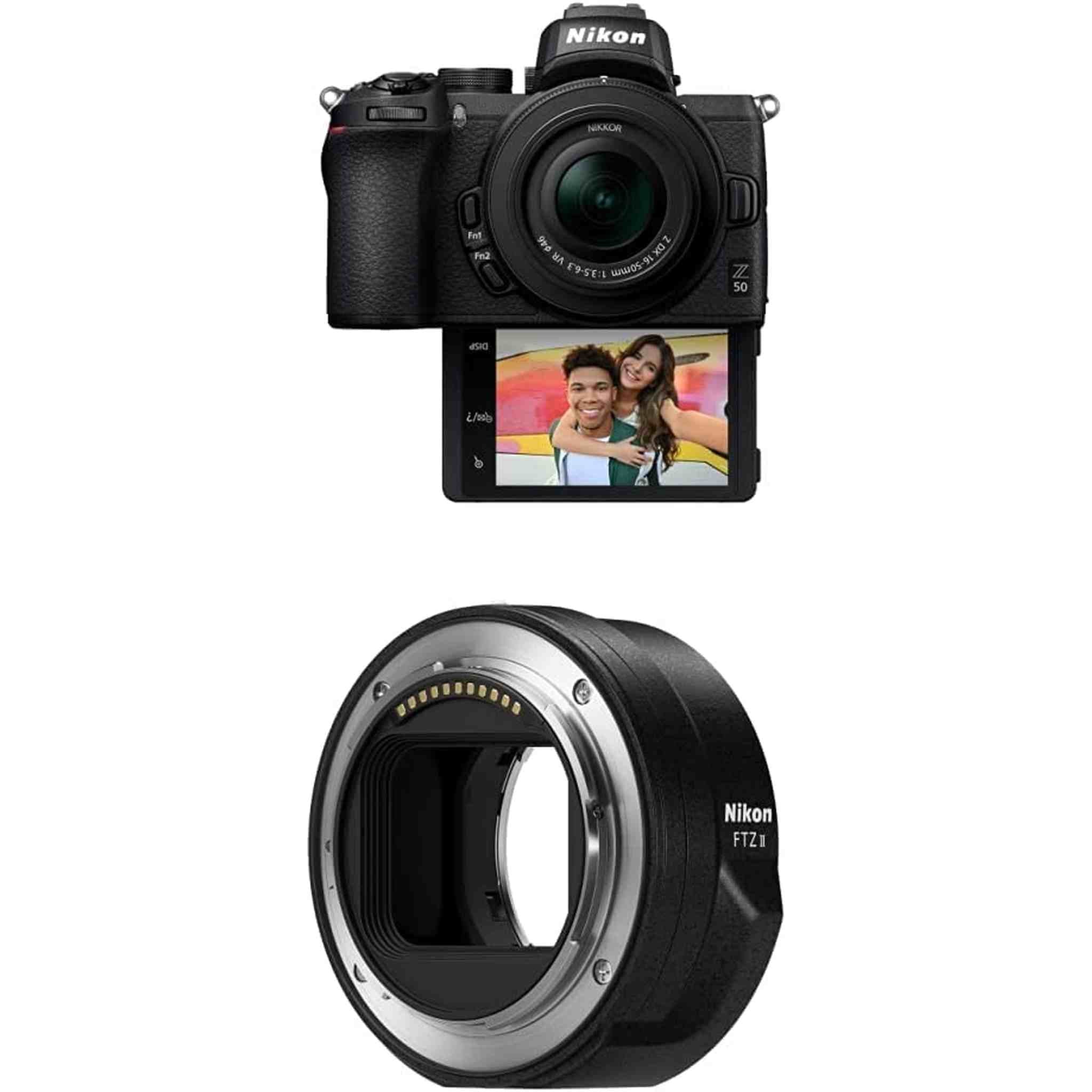 Nikon Z 50 DX-Format Mirrorless Camera w/NIKKOR Z DX 16-50mm f/3.5-6.3 VR with Nikon Mount Adapter FTZ II - Used Nikon