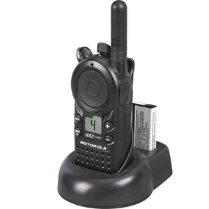 2 x Motorola CLS1410 UHF 1 W 4-Channel 2-Way Radio - 2 Pack With Mic Bundle