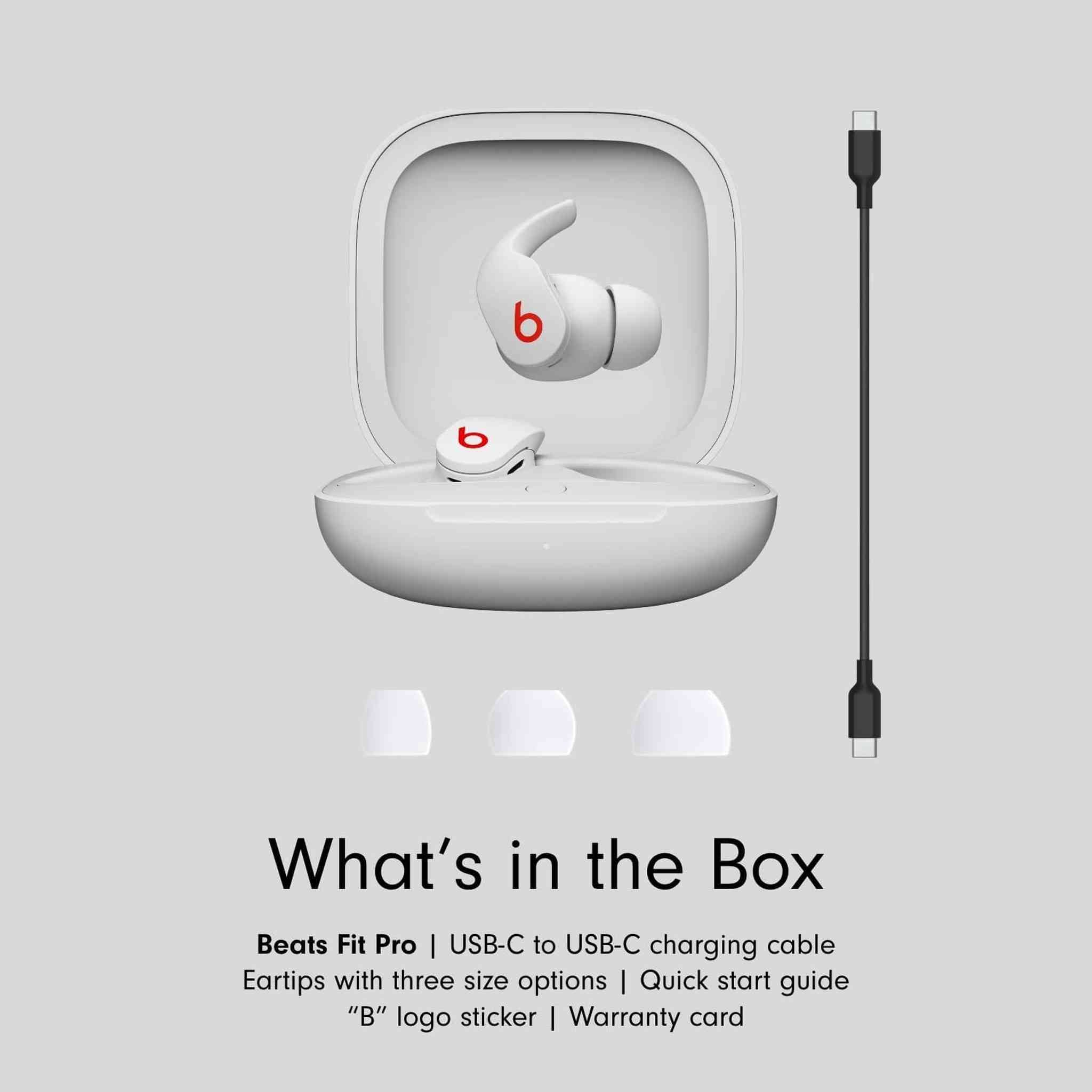 Beats Fit Pro True Wireless In-Ear Headphones, White Like New Refurbished - Reconditioned Beats by Dr. Dre