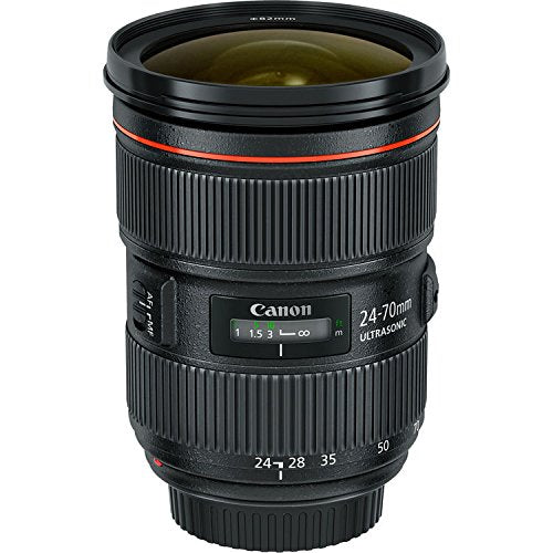 Canon EOS 6D Mark II DSLR Camera (Body Only) Basic Filter w/Memory Bundle + Bonus Canon EF 24-70mm f/2.8L II USM Lens -