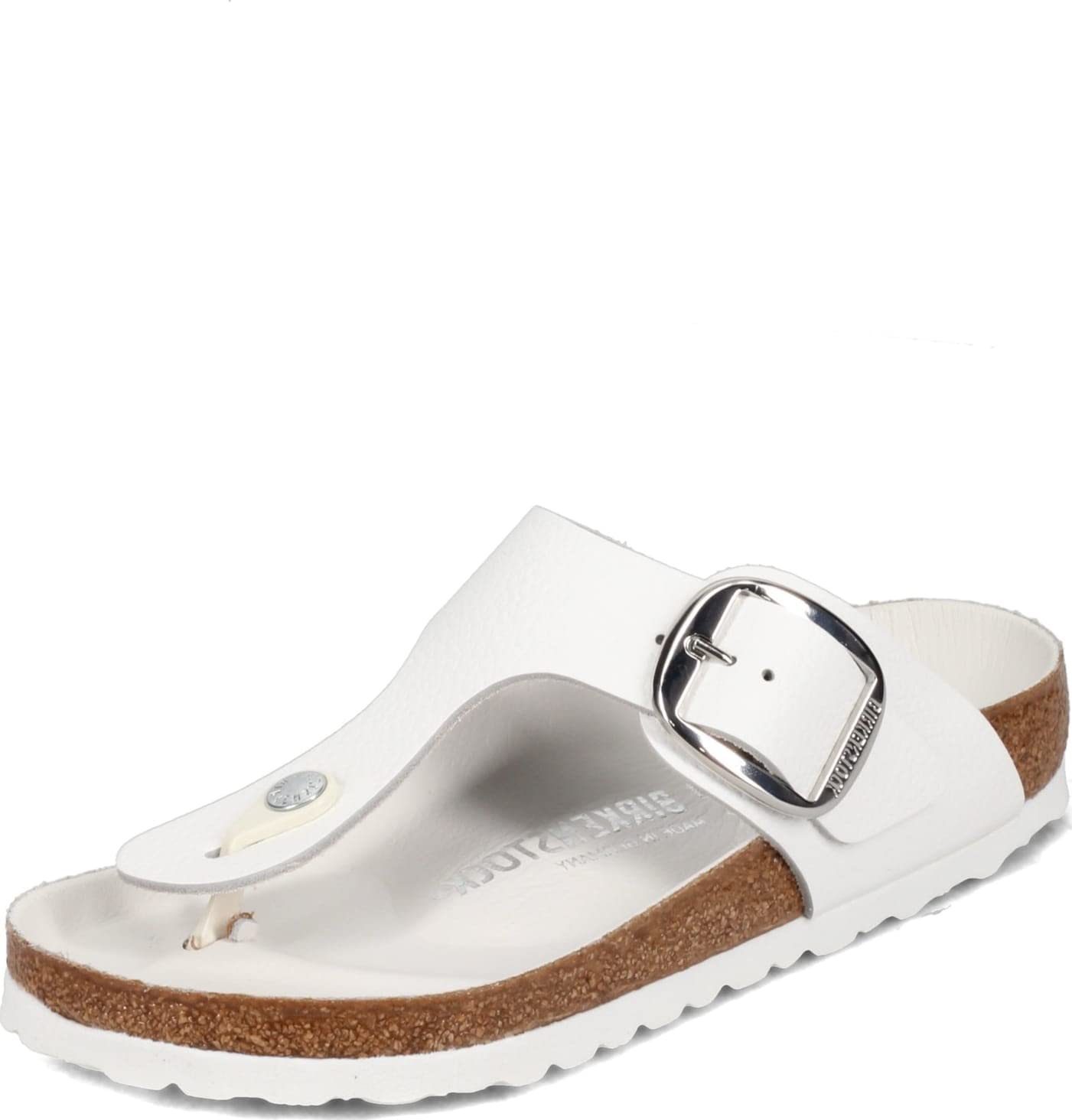 Birkenstock Women's Gizeh Big Buckle Sandals, White, 8 Medium US