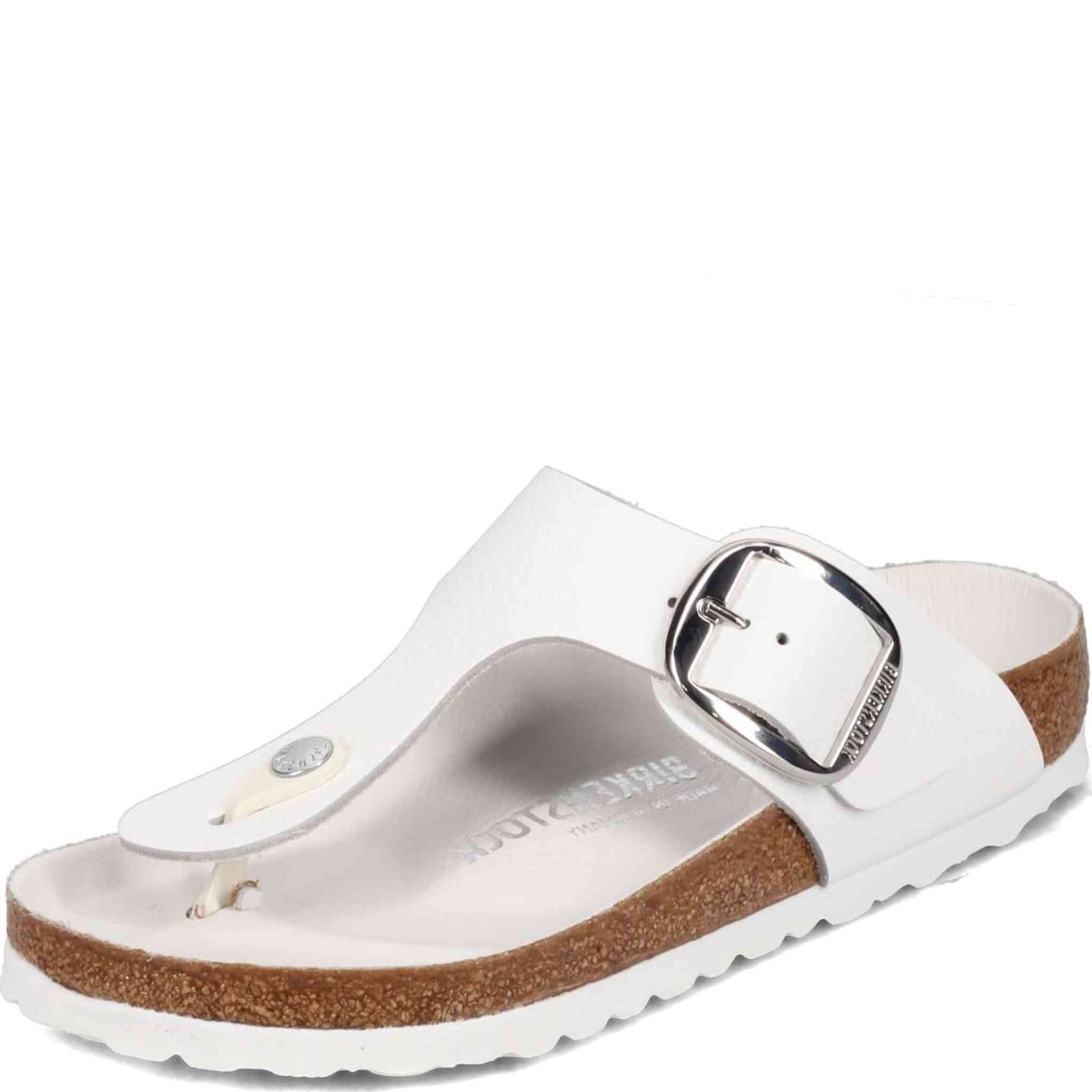 Birkenstock Women's Gizeh Big Buckle Sandals, White, 6 Medium US