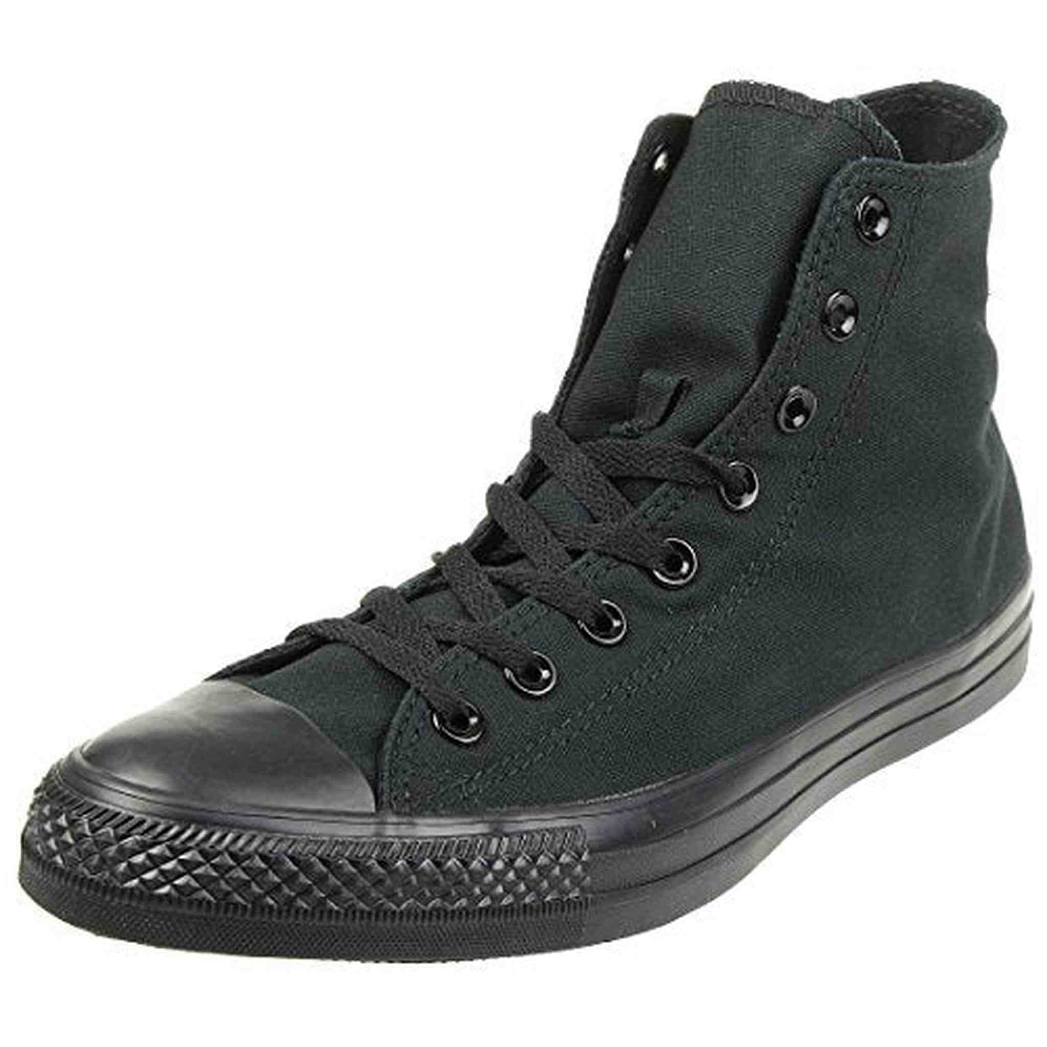 Converse Chuck Taylor All Star Core Hi, Monochrome Black, Men's 8.5, Women's 10.5 Medium