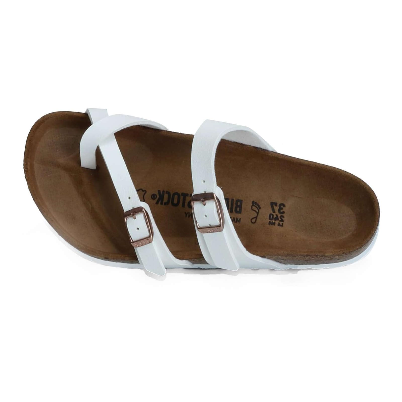 Birkenstock Unisex Mayari Birko-Flor White Sandals 10 W / 8 M US
