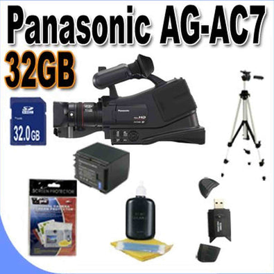 Panasonic AG-AC7 Shoulder Mount AVCHD Camcorder W/32GB SDHC Memory Bundle!