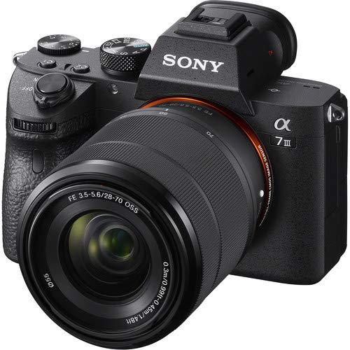 Sony Alpha a7 III Mirrorless Camera with 28-70mm Lens ILCE7M3K/B With Soft Bag, Additional Battery, Rode Mic, LED Light, 64GB Memory Card, Sling Soft Bag, Card Reader , Plus Essential Accessories
