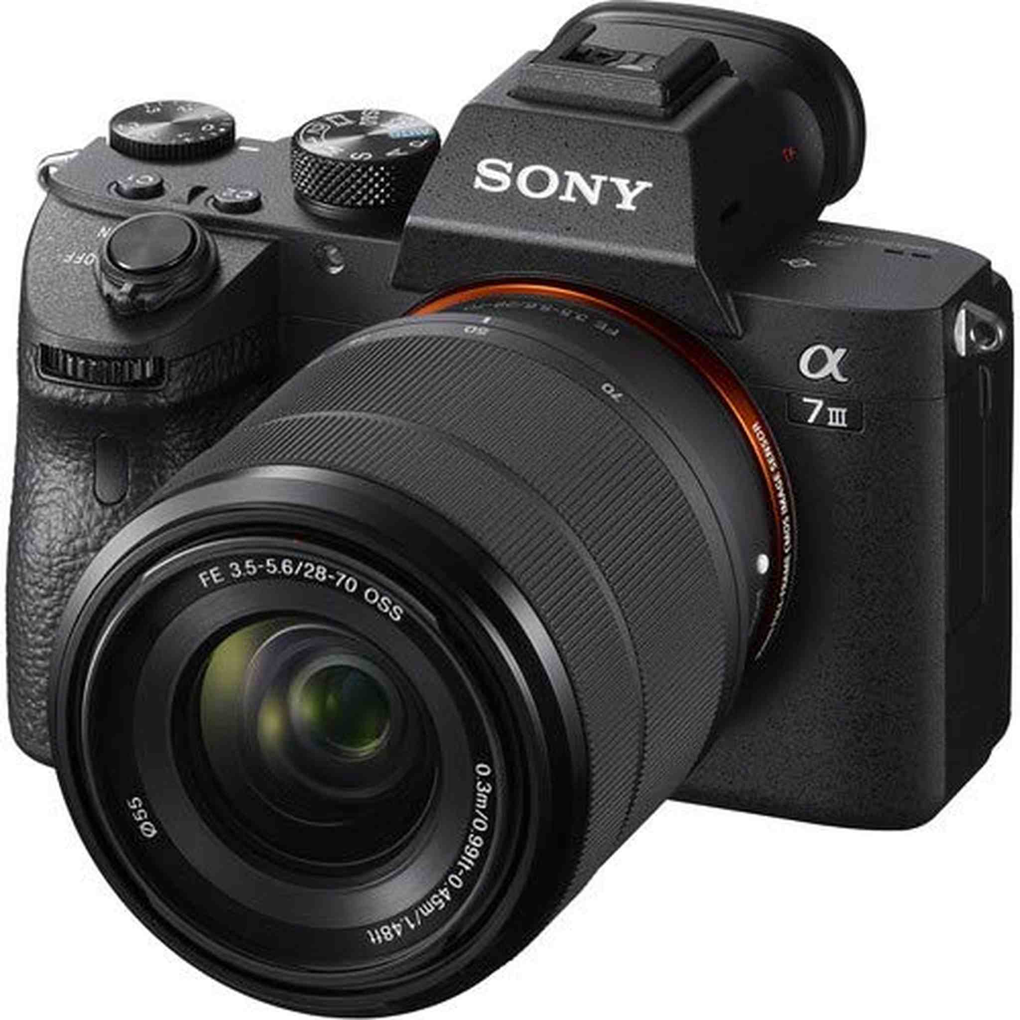 Sony Alpha a7 III Mirrorless Camera with 28-70mm Lens ILCE7M3K/B With Sony FE 85mm Lens, Soft Bag, Additional Battery, 64GB Memory Card, Card Reader Sony