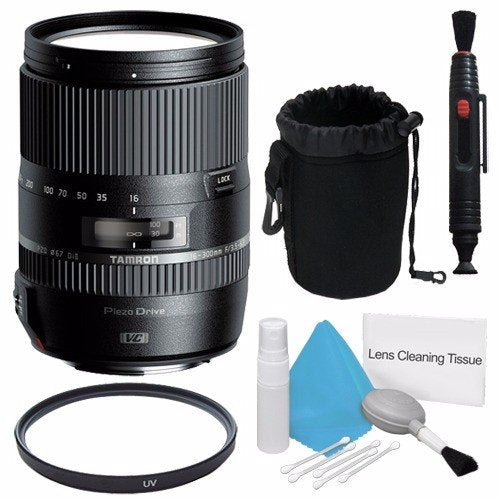 Tamron 16-300mm f/3.5-6.3 Di II VC PZD MACRO Lens + UV Filter + Deluxe Lens Pouch + Lens Pen Cleaner + Deluxe Cleaning K