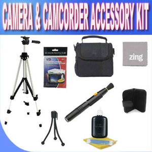 SLR Deluxe Soft Medium Camera and Video Bag + Full Size Tripod + LCD screen Protectors + Table Size Tripod + Memory Card Wallet Camera/Video Cleaning Accessory Kit!!!