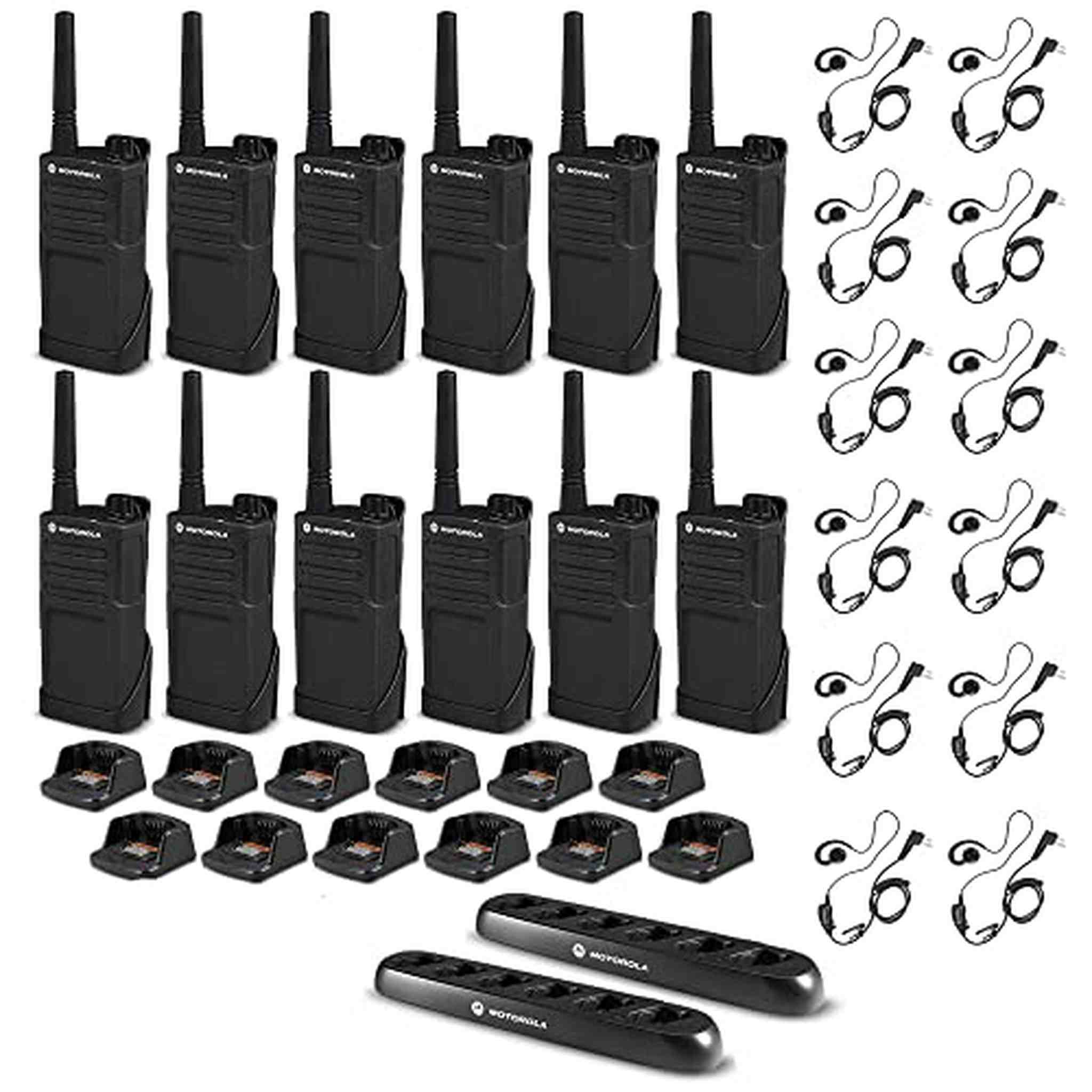 12 x Motorola RMM2050 On-Site 2-Way Radio RMM2050 - 12 Pack With Mics Bundle Motorola Solutions
