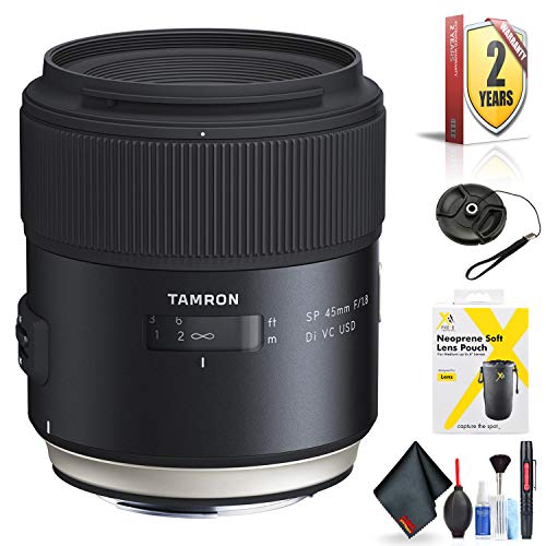 Tamron SP 45mm f/1.8 Di VC USD Lens for Canon EF for Canon EF Mount + Accessories (International Model with 2 Year Warra