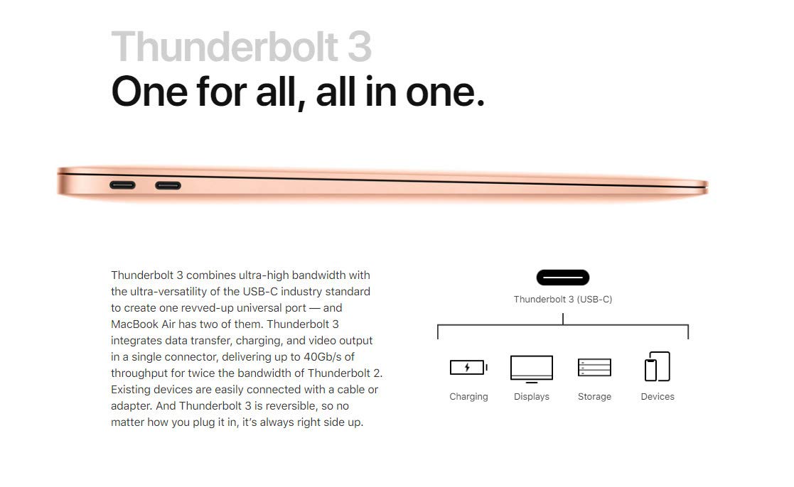 Apple 13.3" MacBook Air Newest Model 2018 | Gold | 256 GB | Bundle06