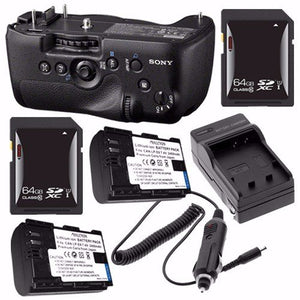 Sony Vertical Battery Grip for Alpha A99 DSLR Camera + NP-FM500H Battery + External Charger + 64GB SDXC Card Saver Bundl