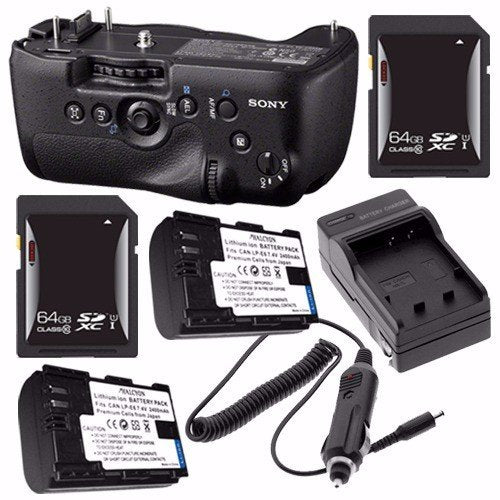 Sony Vertical Battery Grip for Alpha A99 DSLR Camera + NP-FM500H Battery + External Charger + 64GB SDXC Card Saver Bundl