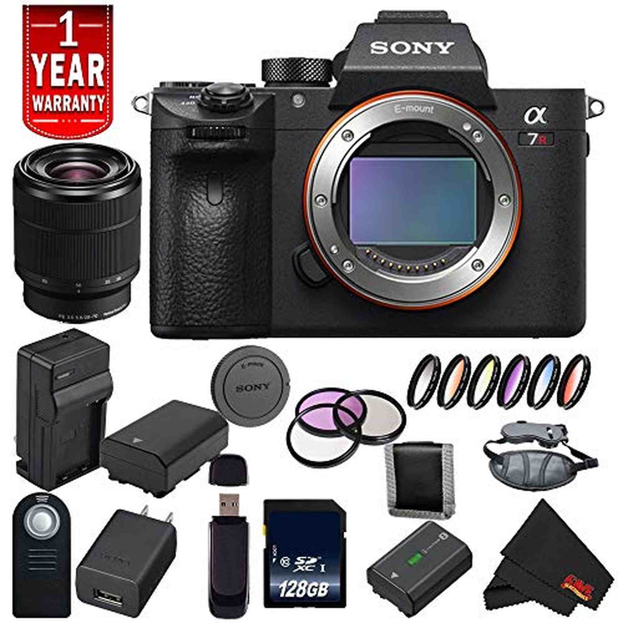 Sony Alpha a7R III ILCE7RM3/B A7RM3 Mirrorless Digital Camera International Model + Sony 28-70mm Lens Base Bundle Sony