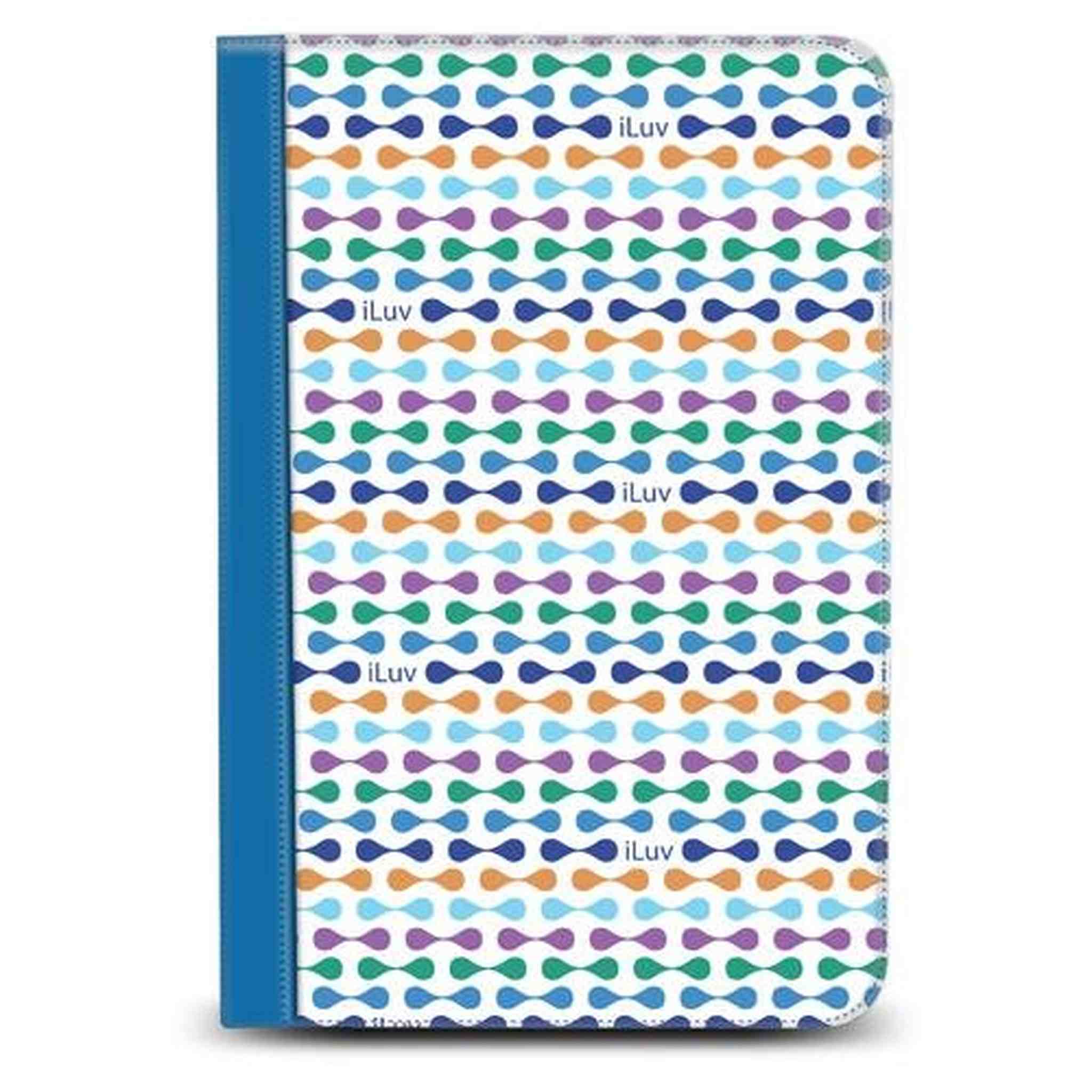 ILUV Iak503Blu Kindle R Fire Festival Notebook Folio Case Blue