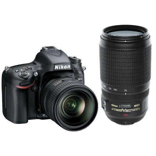 Nikon D610 24.3 MP CMOS Digital SLR w/ 24-85mm and 70-300mm Nikkor VR AF-S Lens
