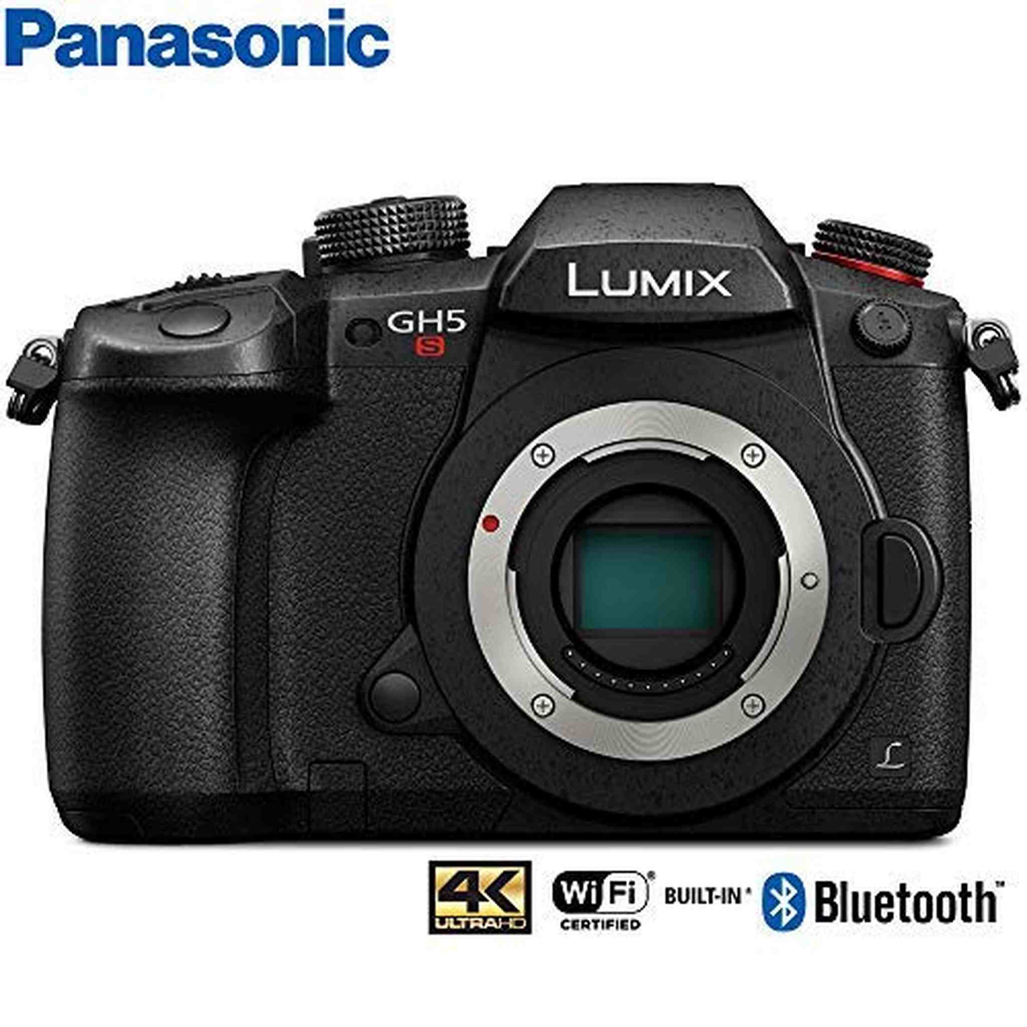 PANASONIC LUMIX GH5s Body C4K Mirrorless Camera, High Sensitivity MOS Multi-Aspect 10.2 Megapixels Sensor, C4K / 4K UHD - Reconditioned Panasonic