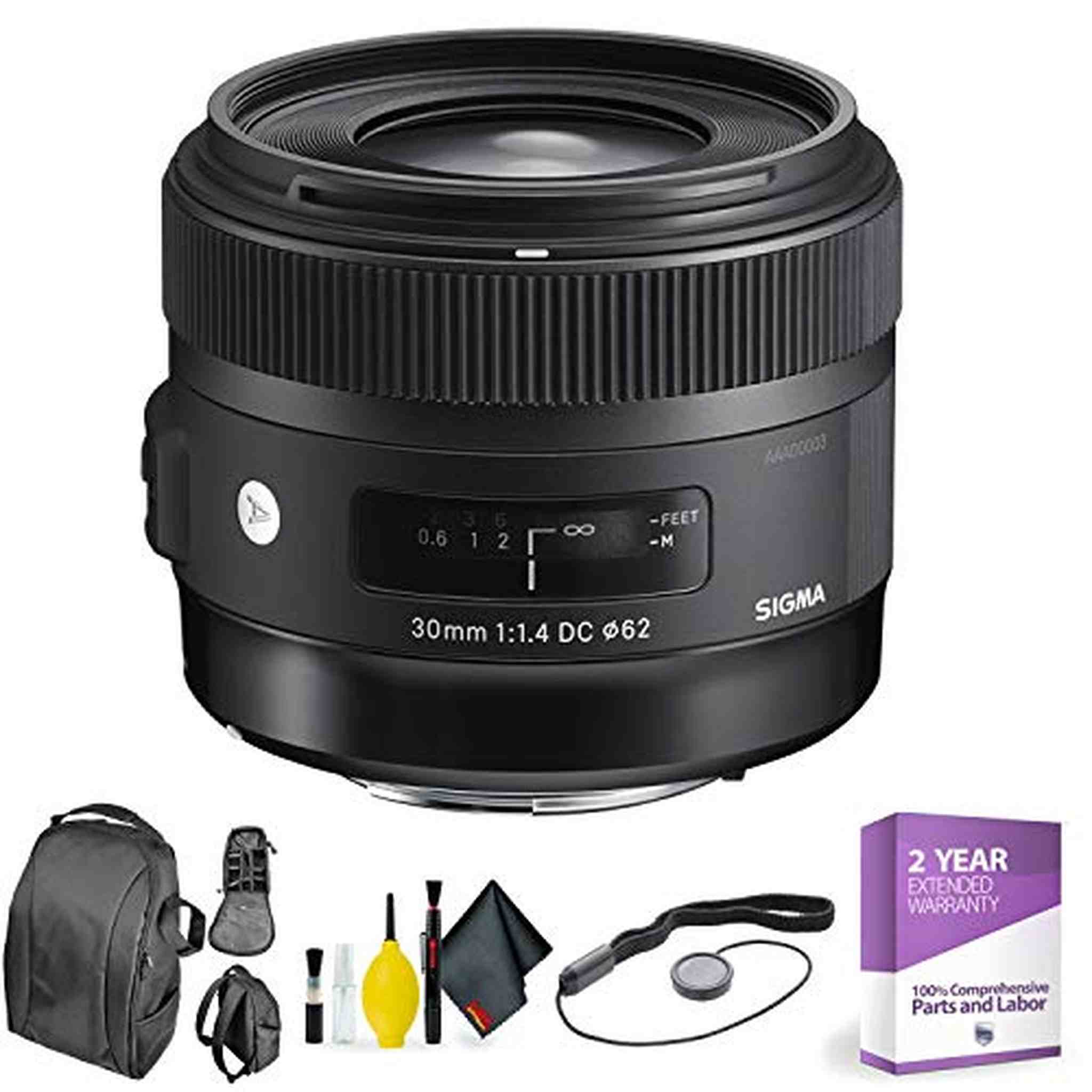Sigma 30mm f/1.4 DC HSM Art Lens for Nikon + Deluxe Lens Cleaning Kit Bundle