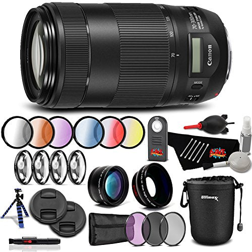 Canon EF 70-300mm f/4-5.6 is II USM Lens Professional Kit International Model Bundle