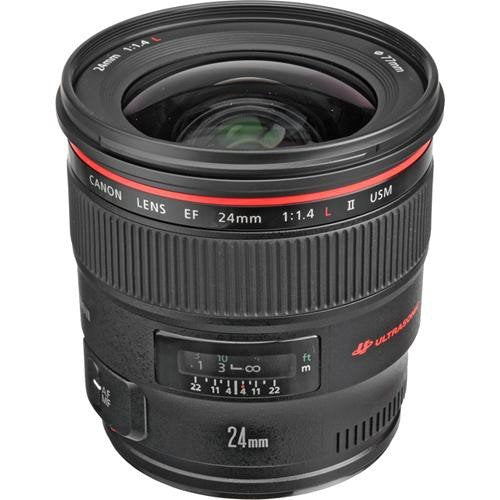 Canon EF 24mm f/1.4L II USM Lens International Version Professional Accessory Combo