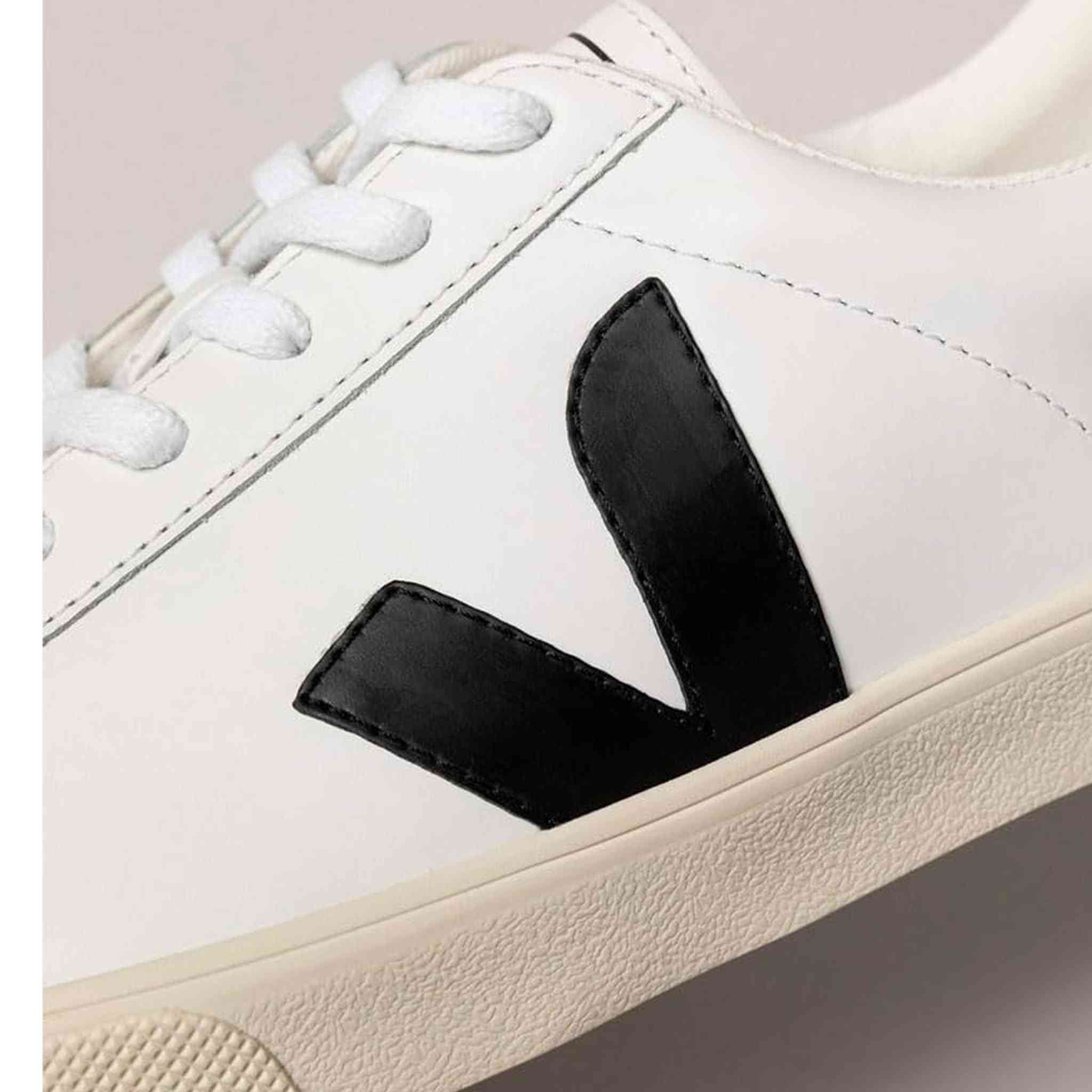 Veja Women's Esplar Logo Sneakers, Extra White/Black, 5 Medium US