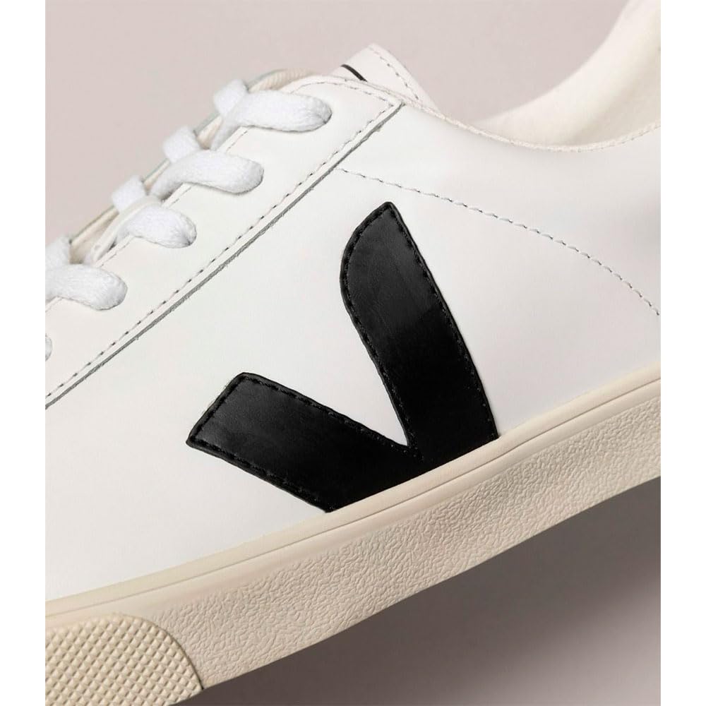 Veja Women's Esplar Logo Sneakers, Extra White/Black, 10 Medium US