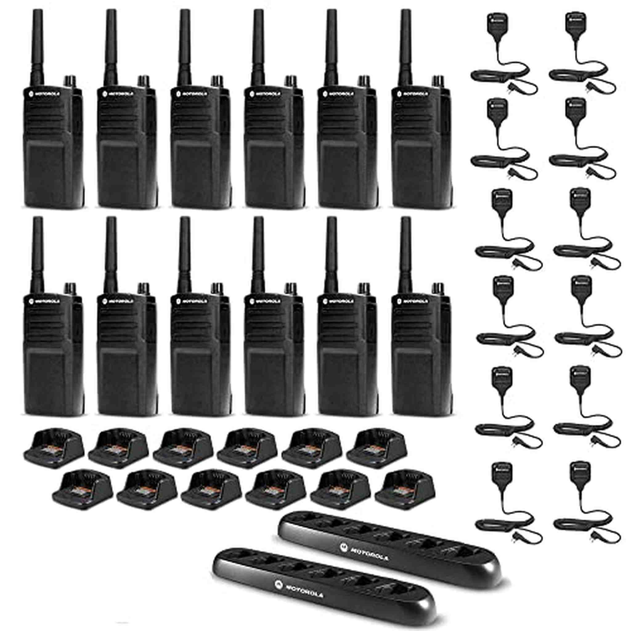 12 x Motorola RMU2040 On-Site 2-Way Radio RMU2040 - 12 Pack With Mics Bundle Motorola Solutions