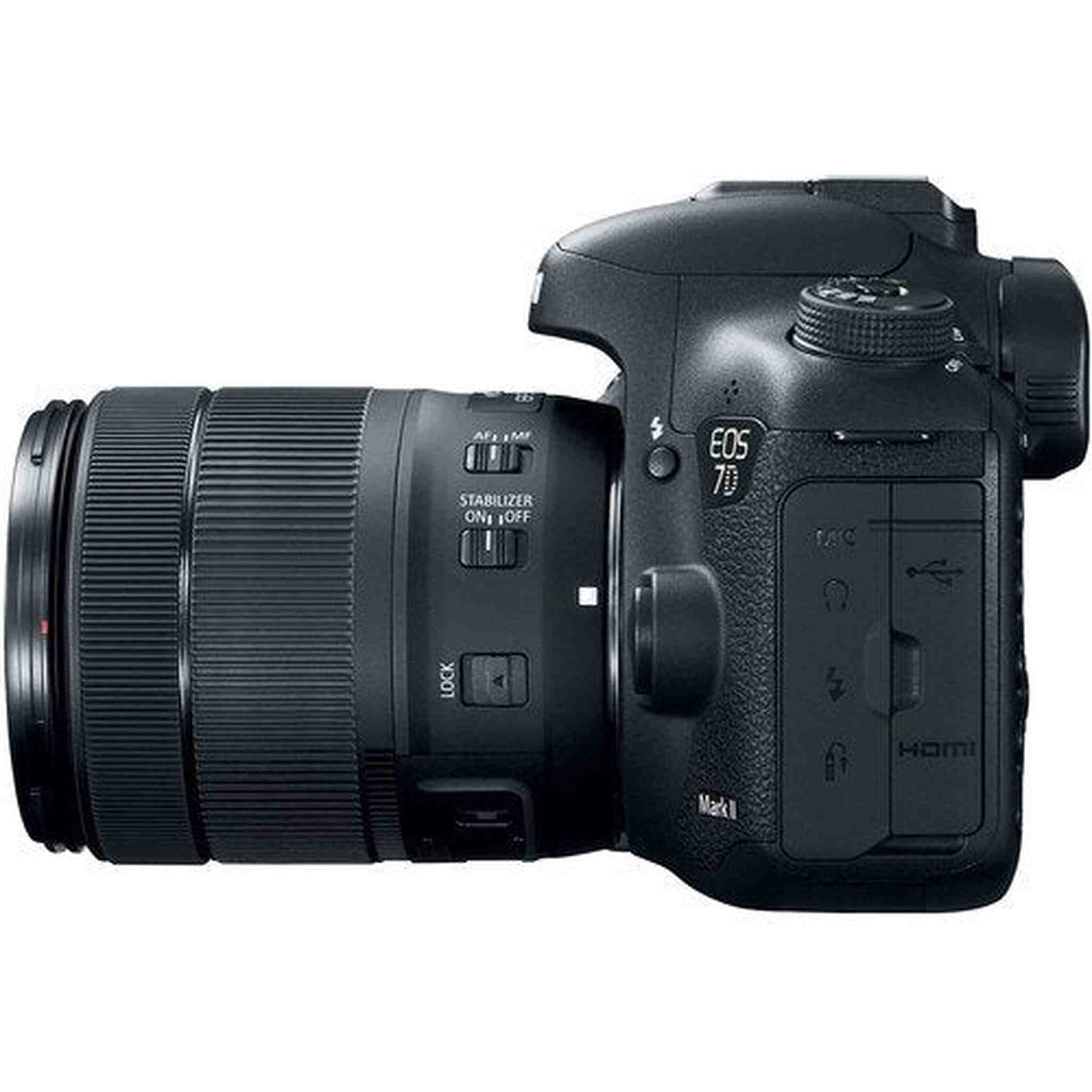 Canon EOS 7D Mark II DSLR Camera with 18-135mm f/3.5-5.6 IS USM Lens & W-E1 Wi-Fi Adapter Intl Model Standard Bundle