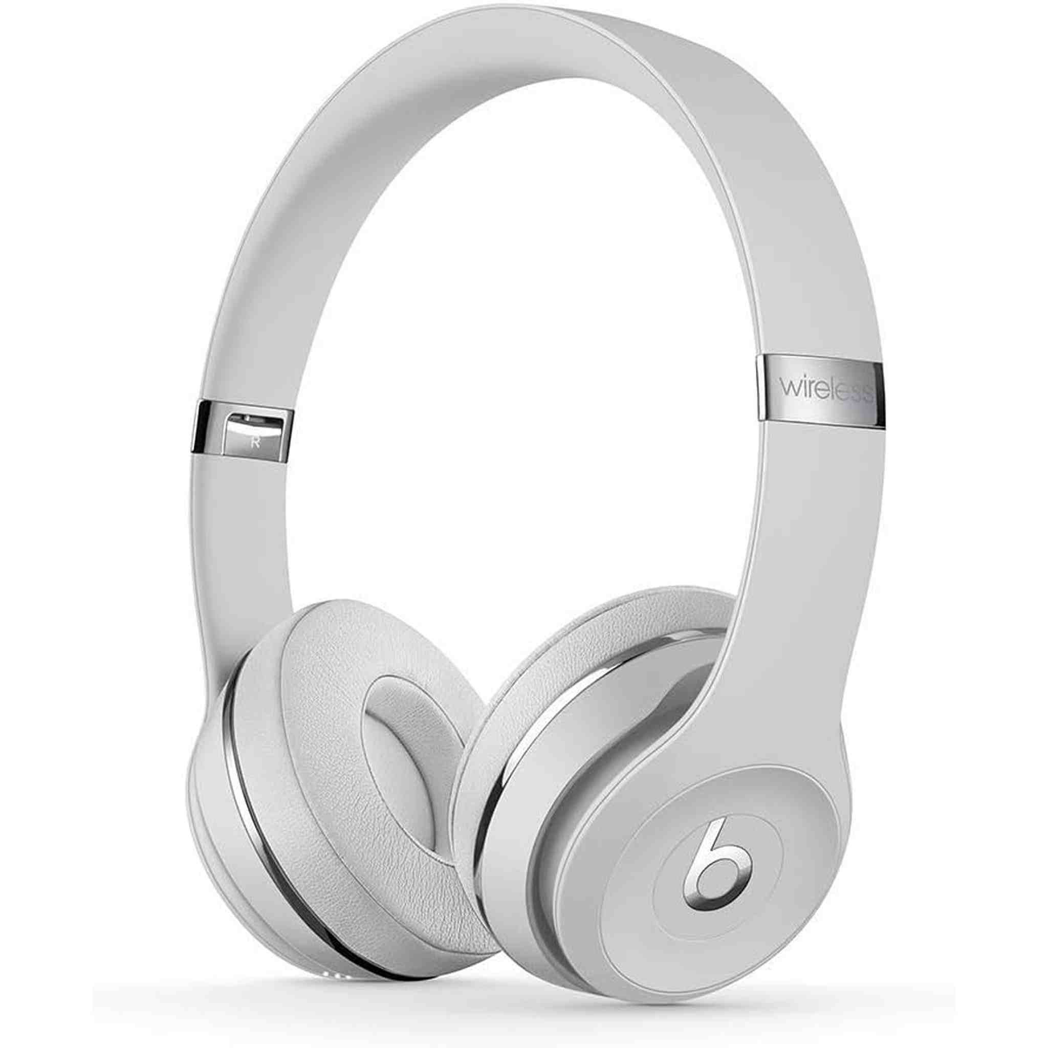 Beats by Dre - Beats Solo3 Wireless On-Ear Headphones - Satin Silver Renewed 2 - Reconditioned