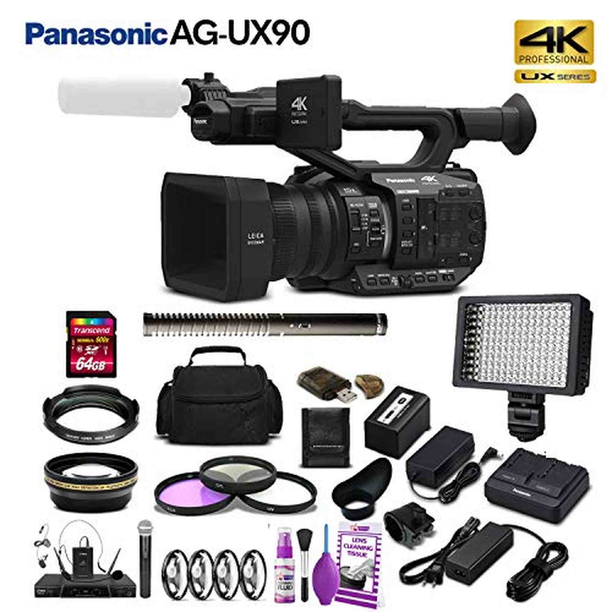 Panasonic AG-UX90 4K/HD Professional Camcorder AG-UX90PJ Advanced Bundle