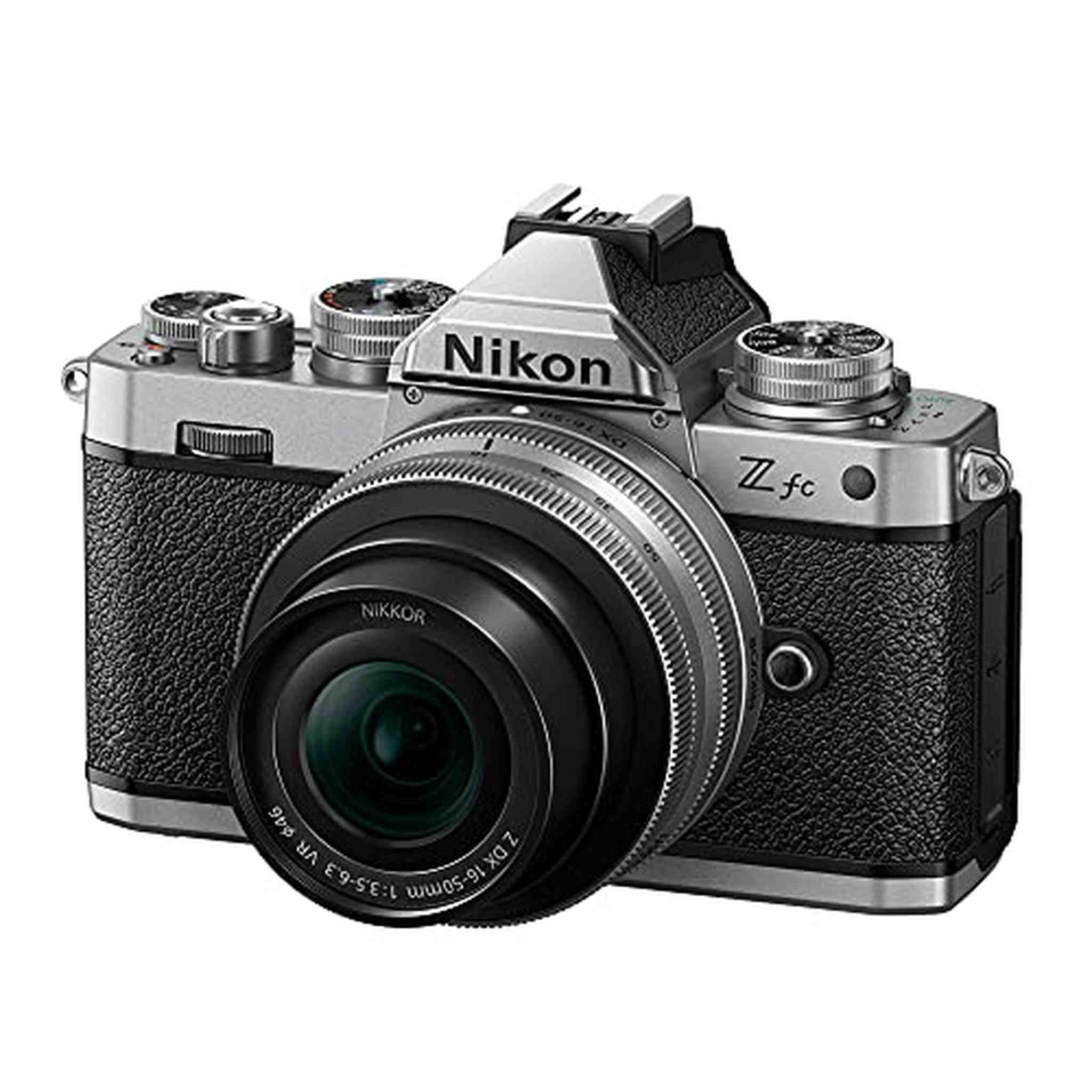 Nikon Z fc DX-Format Mirrorless Camera Body w/NIKKOR Z DX 16-50mm f/3.5-6.3 VR - Silver International Model