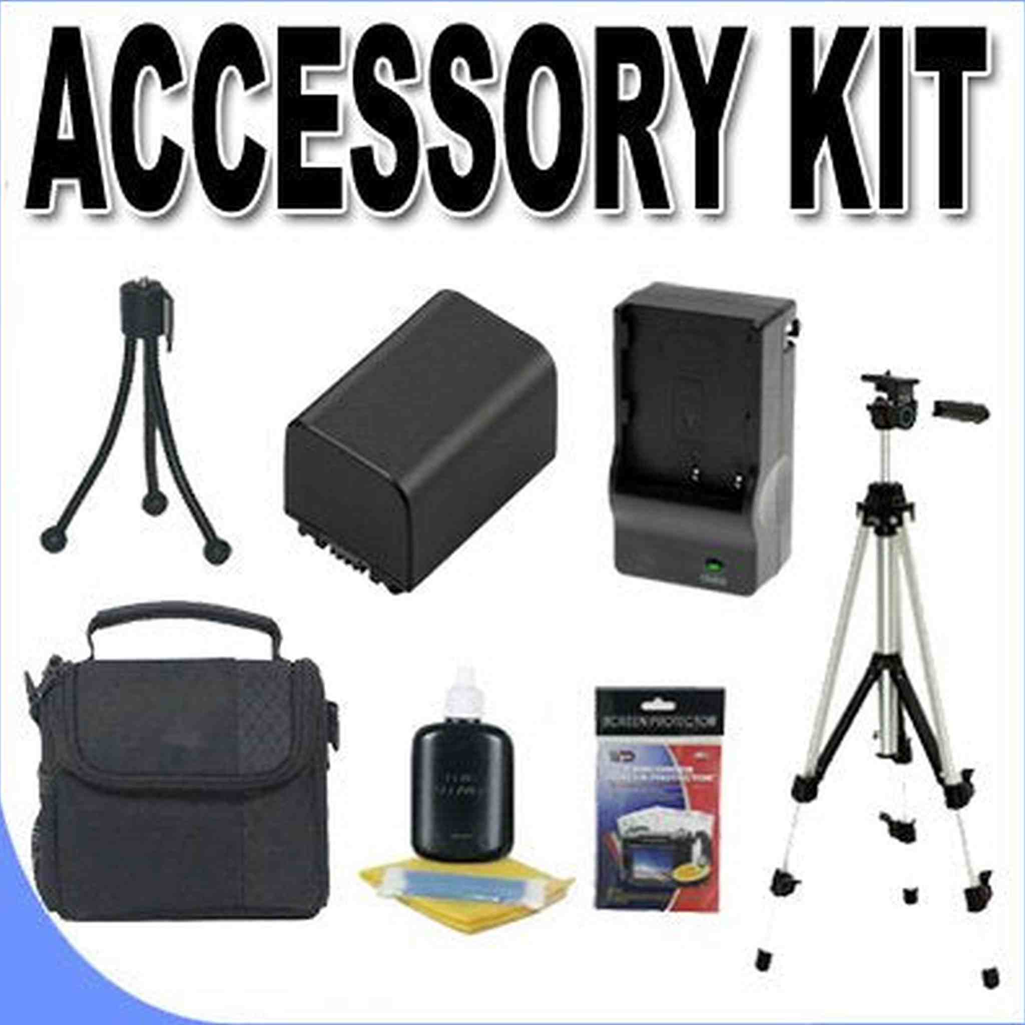 BP511 Replacement Battery w/60 Tripod, Rapid Charger & Case BigVALUEInc Accessory Saver Bundle f/Canon EOS & Powershot Cameras