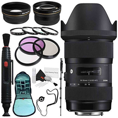 Sigma 18-35mm f/1.8 DC HSM Art Lens for Canon # 210-101 + 72mm Filter Kit