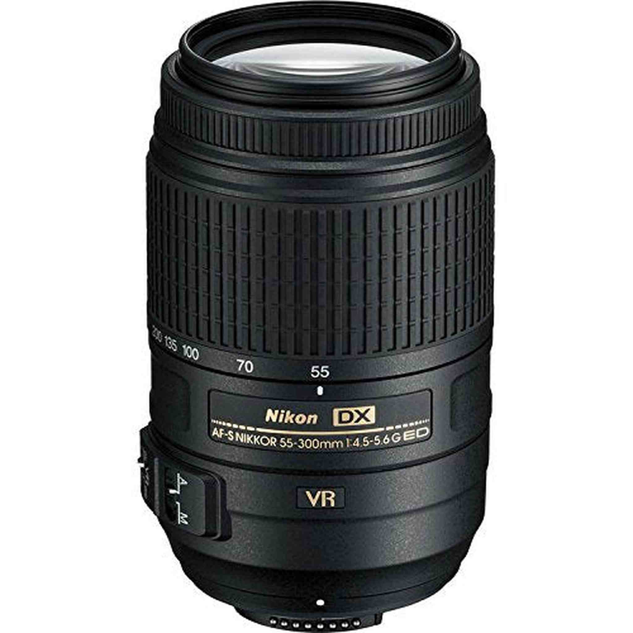 Nikon 2197-IV AF-S DX NIKKOR 55-300mm f/4.5-5.6G ED Vibration Reduction Zoom Lens with Auto Focus for DSLR Cameras Inter Nikon