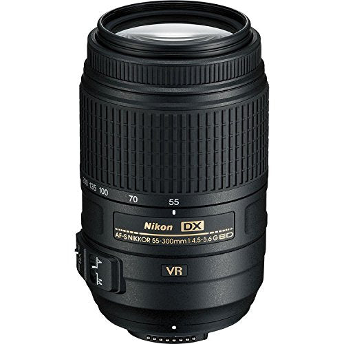 Nikon 2197-IV AF-S DX NIKKOR 55-300mm f/4.5-5.6G ED Vibration Reduction Zoom Lens with Auto Focus for DSLR Cameras Inter