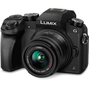 Panasonic Lumix DMC-G7 Mirrorless Micro Four Thirds Digital Camera with 14-42mm Lens Black - Bundle with 64GB Memory C
