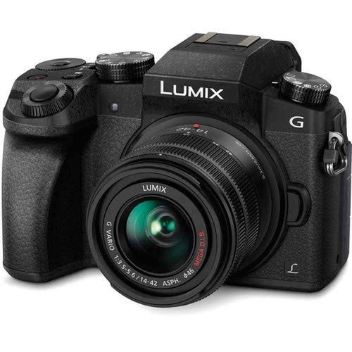 Panasonic Lumix DMC-G7 Mirrorless Digital Camera with 14-42mm Lens - Bundle with 64GB Memory Card, Professional Filter K