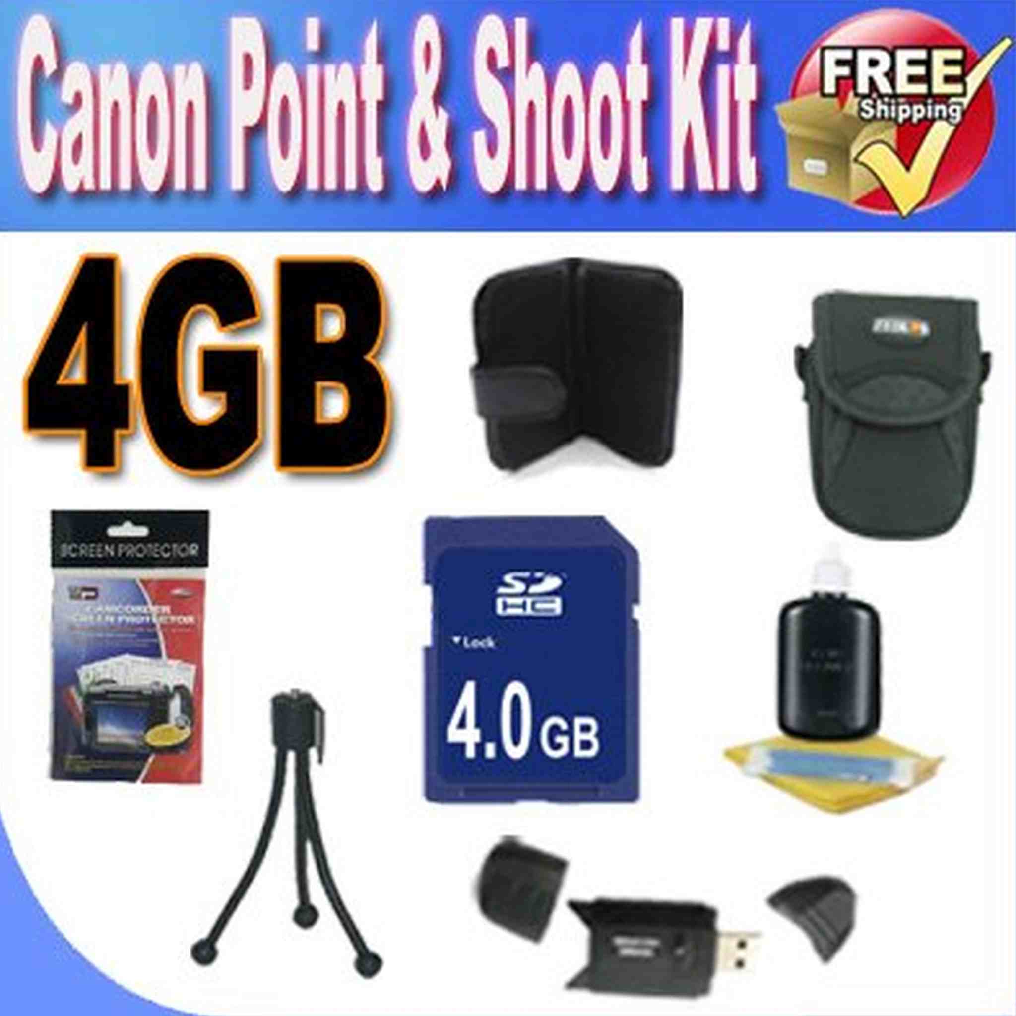 Canon Point & Shoot Camera Accessory Bundle