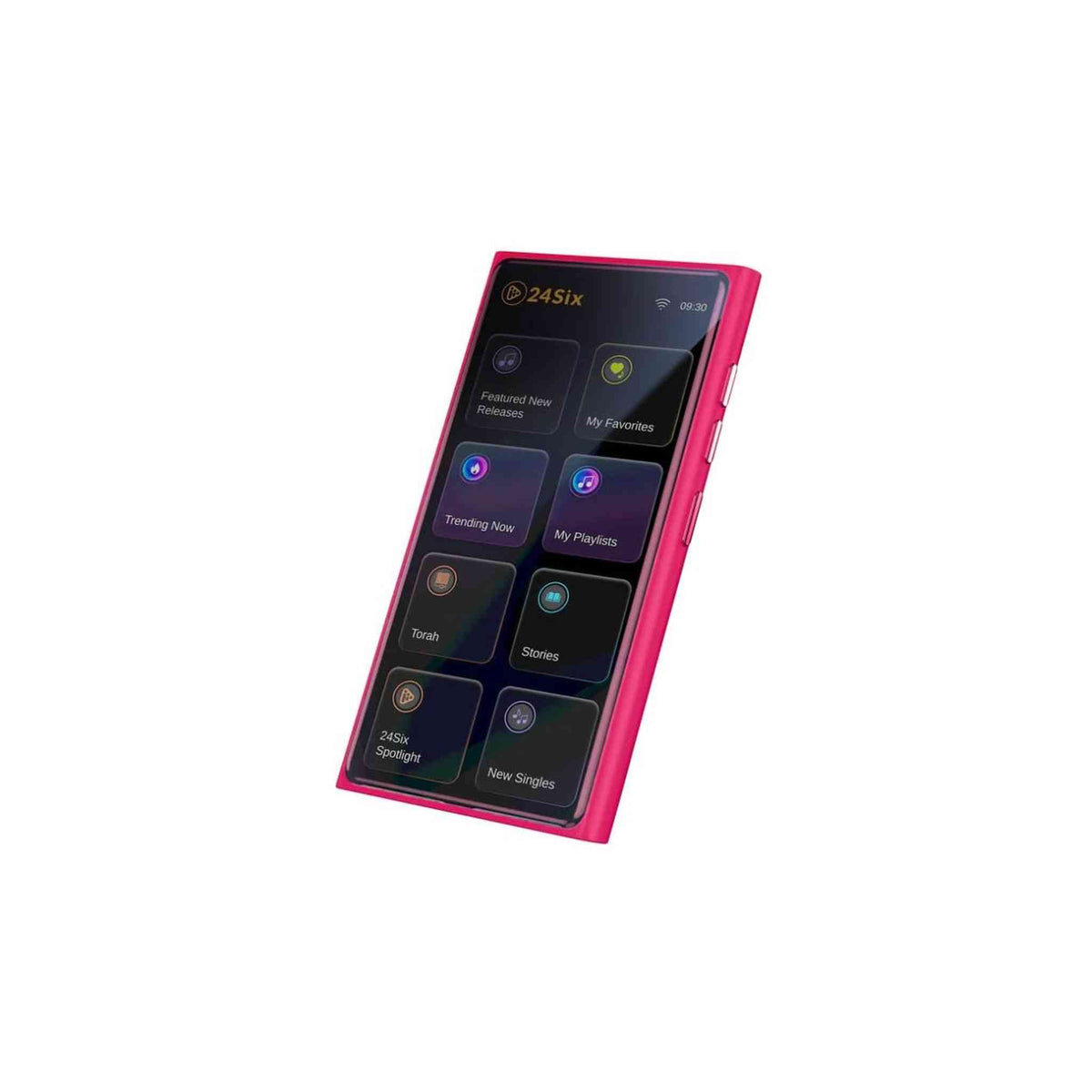 24six SOLO4 128GB Kosher MP3 Player Jewish Music and Stories Red