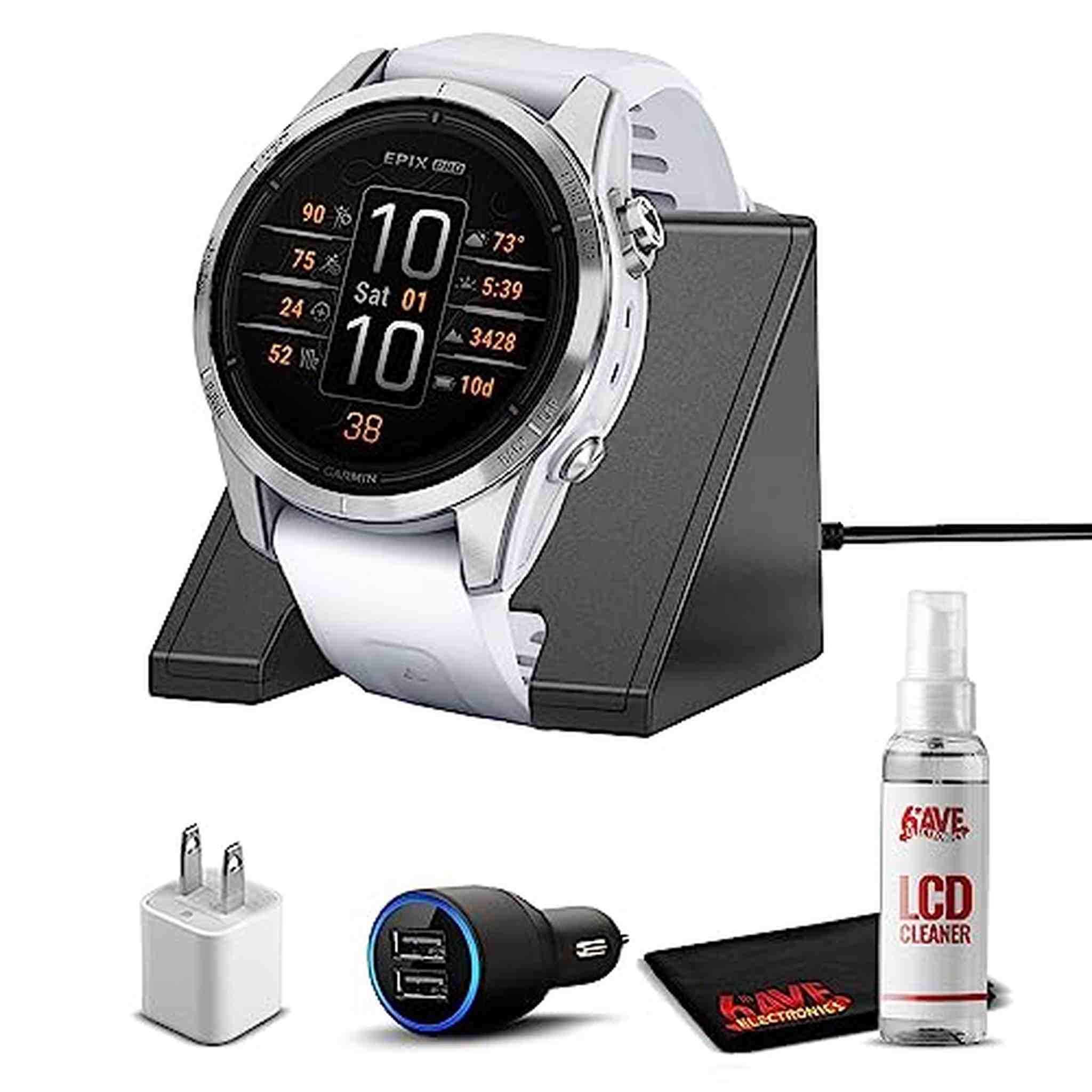 Garmin Epix Pro Gen 2 , 42mm Glass Stainless Steel Whitestone with Accessories Garmin