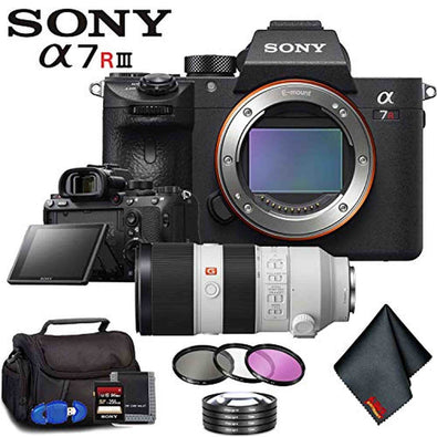Sony Alpha a7R III Mirrorless Digital Camera Body Only + 70-200mm Lens + Filter Kit + Memory Card Kit + Carrying Case