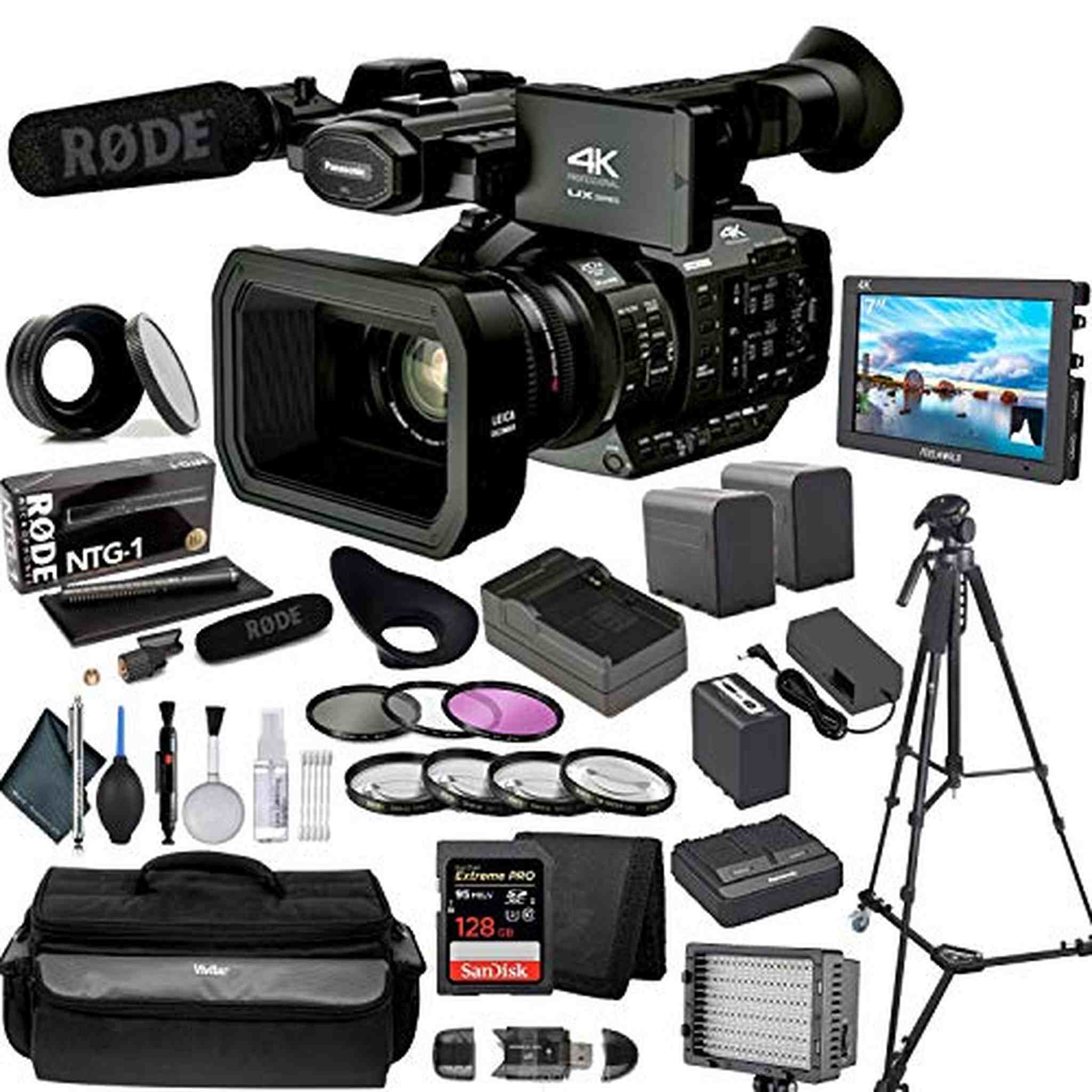 Panasonic AG UX90 4K Professional Camcorder with Studio Bundle