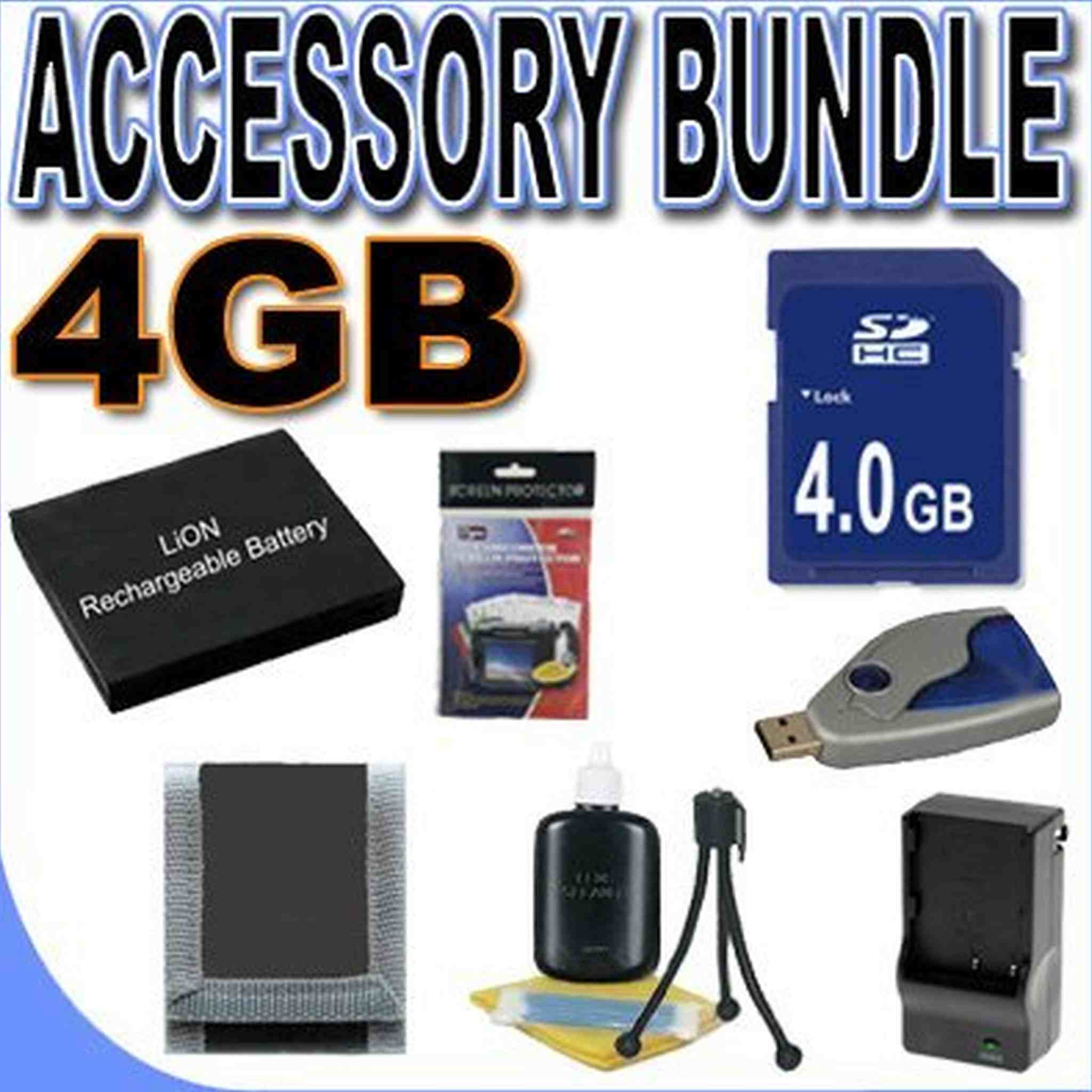 BigVALUEInc Accessory Saver 4GB NB-6L Lithium Ion Battery/Rapid External Charger Bundle for Canon Powershot SD770 SD980 SD1200 D10 Digital Cameras