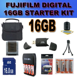 Accessory Saver 16GB Fujifilm FinePix HS25 HS25EXR+ NiMH Battery/Charger Bundle And For many More Cameras, Nikon, Sony, Canon, Pentax, Kodak,