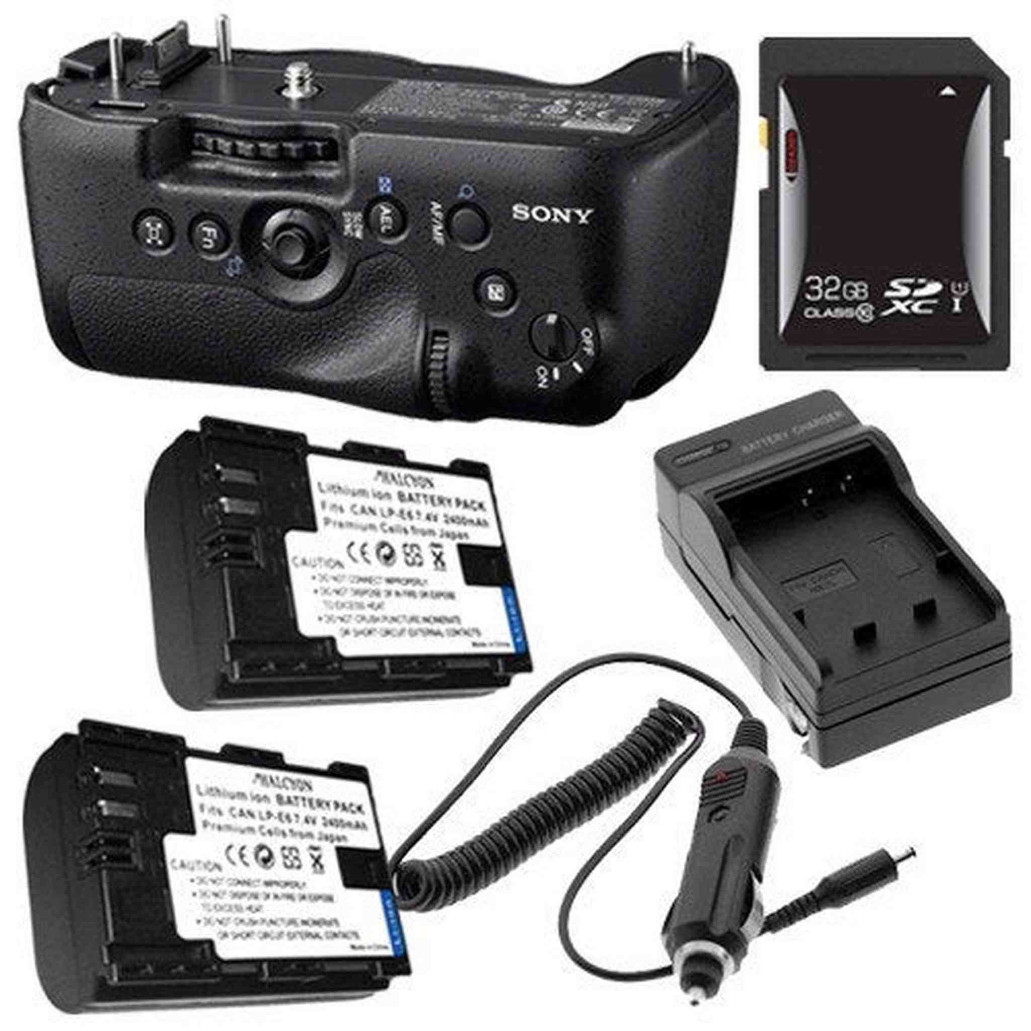 Sony Vertical Battery Grip Alpha A99 DSLR Camera + NP-FM500H Battery + External Charger + 32GB SDHC Card Saver Bundle