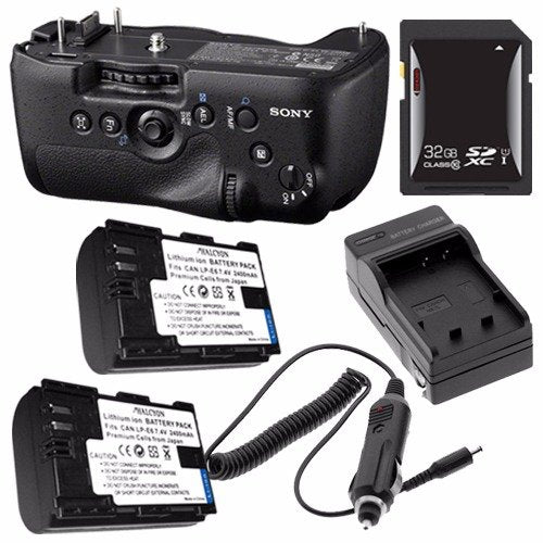 Sony Vertical Battery Grip Alpha A99 DSLR Camera + NP-FM500H Battery + External Charger + 32GB SDHC Card Saver Bundle