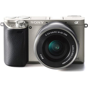 Sony Alpha a6000 Mirrorless Camera with 16-50mm Lens Silver With Soft Bag, Additional Battery, 64GB Memory Card, Card Reader , Plus Essential Accessories