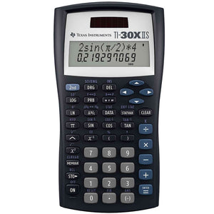 Texas Instruments TI-30XIIS Scientific Calculator, Black with Blue Accents