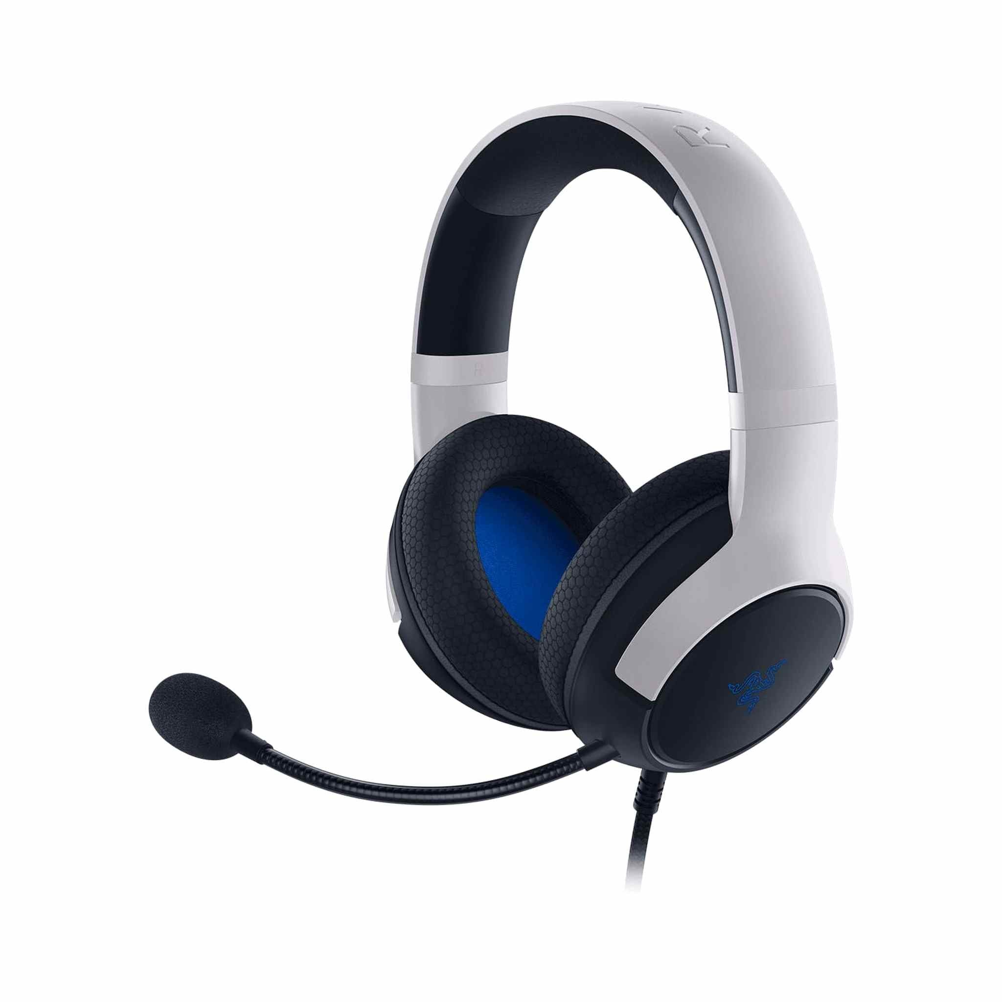 Razer Kaira X Wired Gaming Headset for PlayStation 5 / PS5, PS4, PC, Mac, Mobile: 50mm Drivers - HyperClear Cardioid Mic - Memory Foam Cushions - On-Headset Controls - White & Black Razer